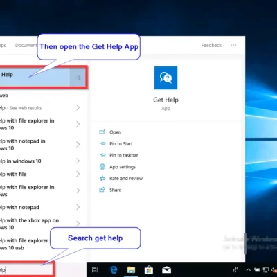 how to get help in Windows