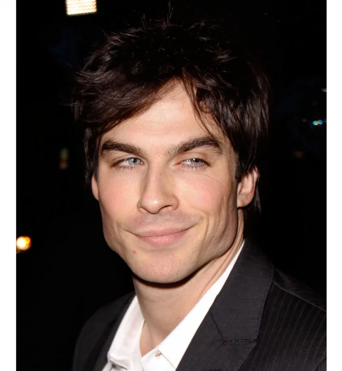 Sexy hairstyle for men: Ian Somerhalder's side lock